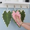 Лист Серветка для рук Кораловий пух Серветка Кухонне прибирання Побутова М'яка Вбираюча Креативна Підвісна Ванна Кімната Рушник для рук
