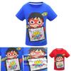 Trendy Ryan Toys Review Cartoons Print T-shirt Soft Cotton Blend Short Sleeve Tops