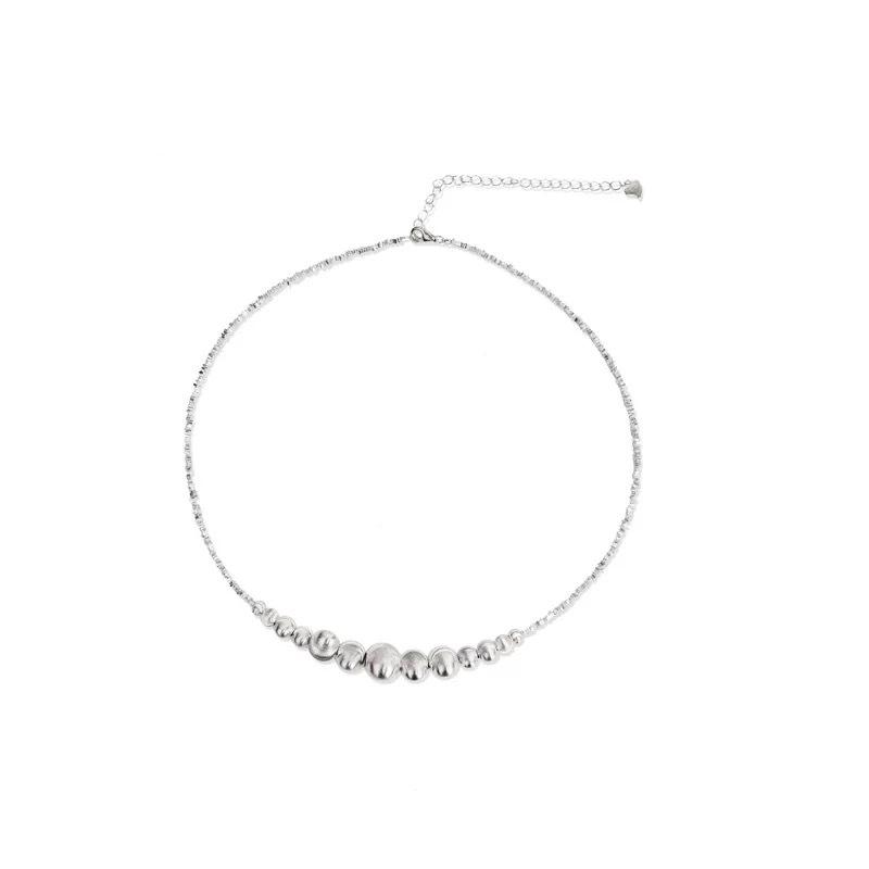 Women's Imitation Cat's Eye Stone Silver Necklace - Summer 2025 Light Luxury High-End Clavicle Chain