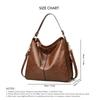 Women Shoulder Handbag Fashionable Portable PU Leather Lady Purse for Work Shopping Travel Coffee Color One Size