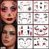 Halloween Makeup Face Stickers Horror Mouth Scar Ghost Festival Masquerade Party Holiday Party Tattoo Stickers