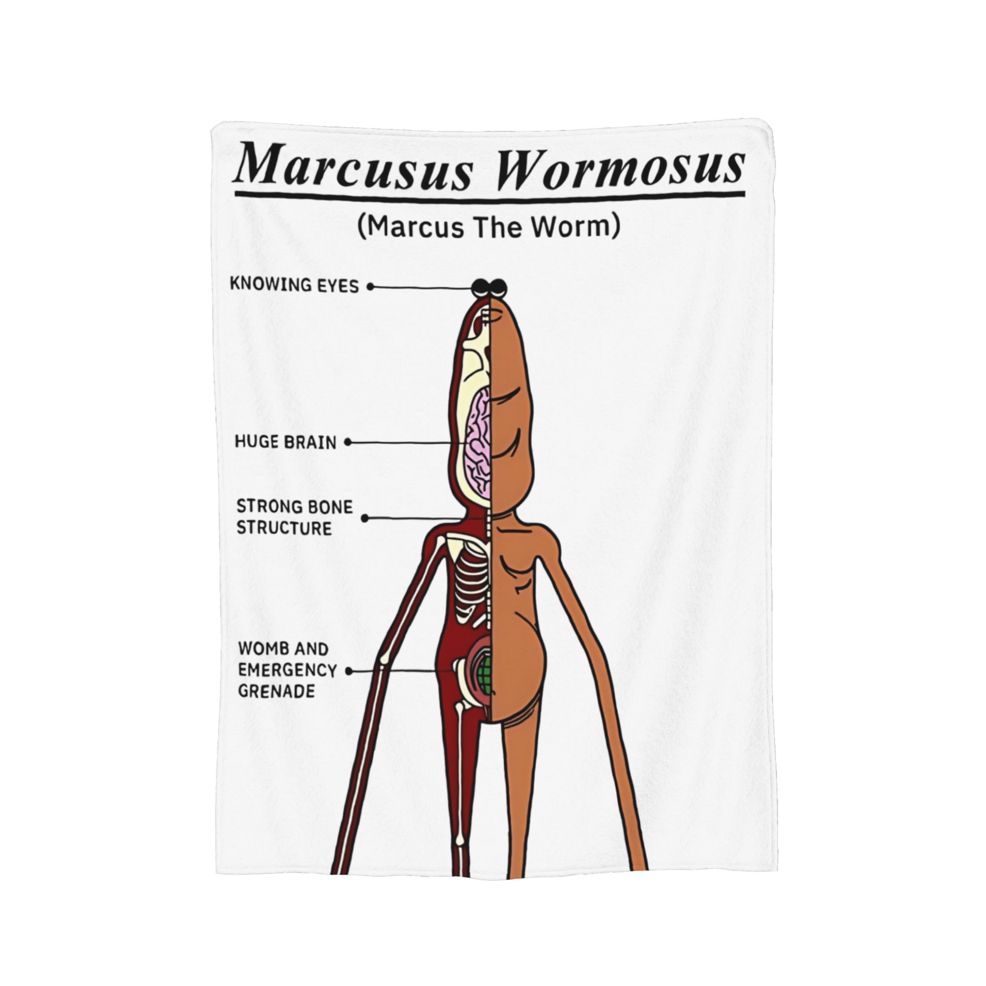 

Marcus The Worm Funny Blankets Plush Throw Blankets Airplane Travel Personalised Ultra-Soft Warm Bedsprea, 40x50in