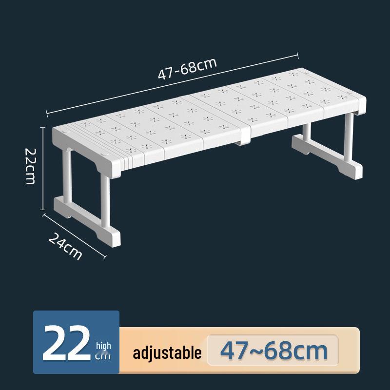 Retractable Nail-Free Storage Rack for Wardrobes and Cabinets