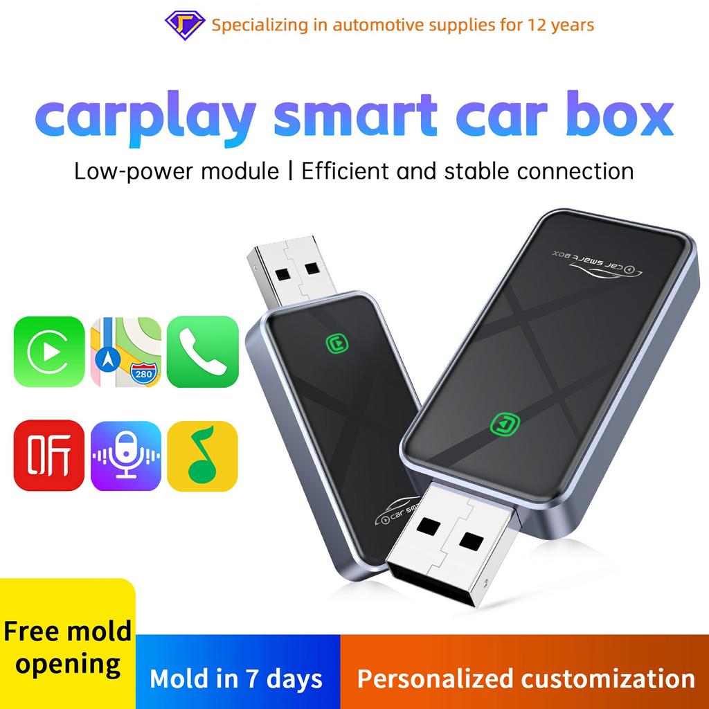 BY967B Stick USB Car Wired to Wireless Carplay Android Auto 2 în 1 Smart Box