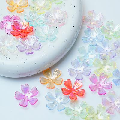 High Quality Flower Fashion Jewelry Making Acrylic 26.5mm Necklace Pendant Flower Beads Women DIY Beads