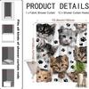 Cat Paw Shower Curtain Multiple Kittens Peeking Through Print Waterproof Polyester Bathroom Decor Bath Curtain