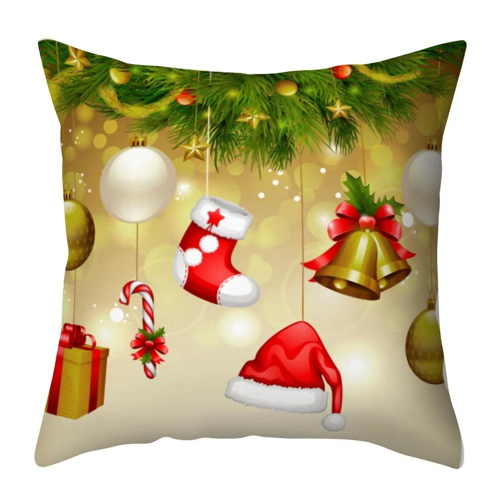 Weihnachts-Themed Kissenbezüge Auto Ornamente Büro Santa Claus Wohnzimmer Sofa Hause Kissenbezüge