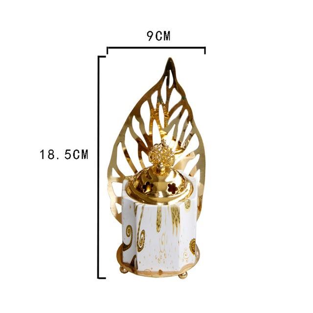 Alloy Ceramic Incense Burner Creative Essential Oil Lamp Candle Holder Home Decoration
