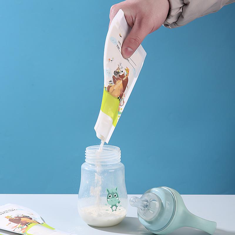 250ml Disposable Breast Milk Storage Bags - Double Ribbed for Freezing & Portioning, Portable Milk Powder Bag