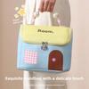 Small house cosmetic bag travel waterproof portable cosmetics storage bag fashionable cute portable partition toilet bag