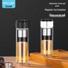 Dileber Magnetic Tea Infuser Double-Walled Glass Cup