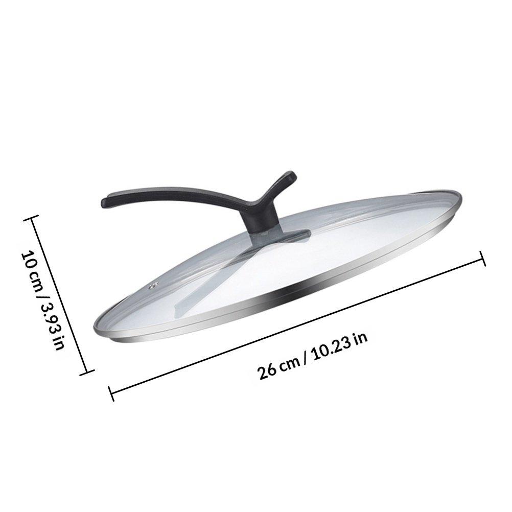 

Tempered Glass Lid Professional Grade Pot Cover Multipurpose Visible Lid Anti-Scald Reusable Kitchen Gadget for Home Commercial