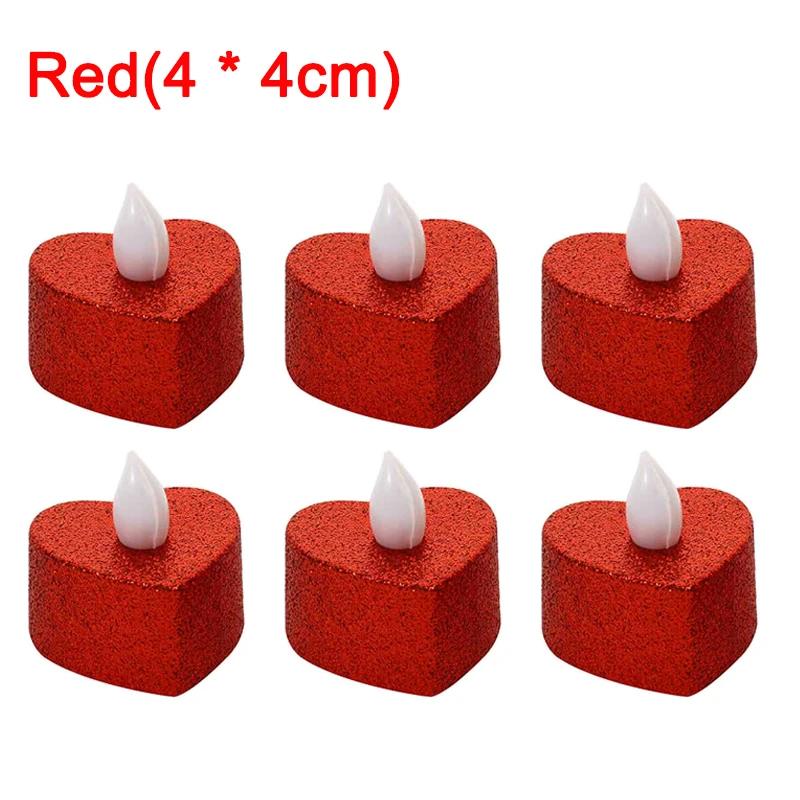 12/6/3/1Pcs Glitter LED Candles Battery Operated Tea Light Flameless Electric Candles Xmas Wedding Party Decorations Table Lamp