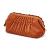 Francfranc Velvet Pleated Wire with Makeup Cosmetic Storage Pouch, Orange, Pockets, Pouch,