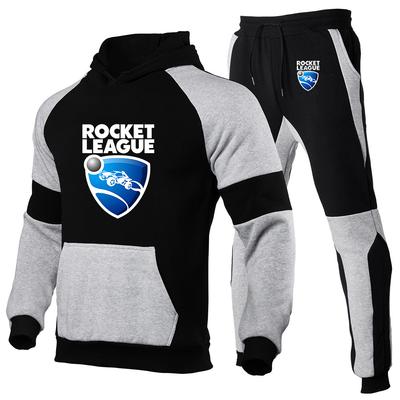 Pánská mikina Rocket League + Kalhoty 2dílná sada Neformální sportovní oblečení Mikiny s kapucí Nošení na podzim a zimu Nové sportovní oblečení Žhavé