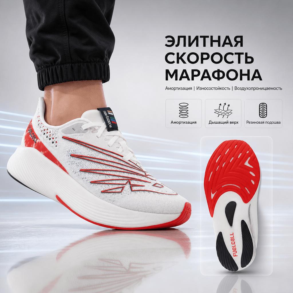 New Balance Buty do biegania FuelCell RC Elite v2 Białe Neo Płomień Damskie WRCELZ2
