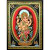 Tapisserie d'artisanat indien du dieu danseur Ganesha