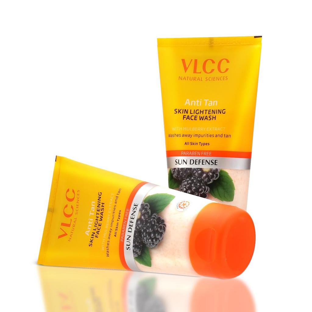 VLCC Anti Tan Skin Lightening Face Wash 150Ml X 2 Brightening Mulberry Orange Peel
