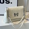 2024 New Spring Korean Style Large Capacity Butterfly Bow Chain Underarm Tote Bag Women's Bag