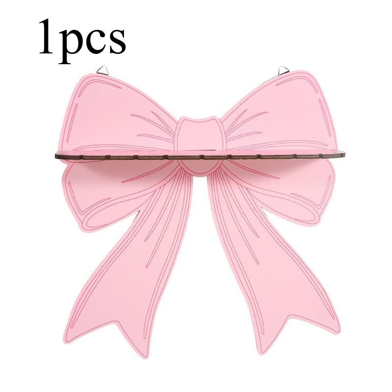 

1/2pcs Valentine s Day Wooden Hanging Tag Pink Bow Room Decoration Pendant Home Wall Shelf Multi-Function Pendant