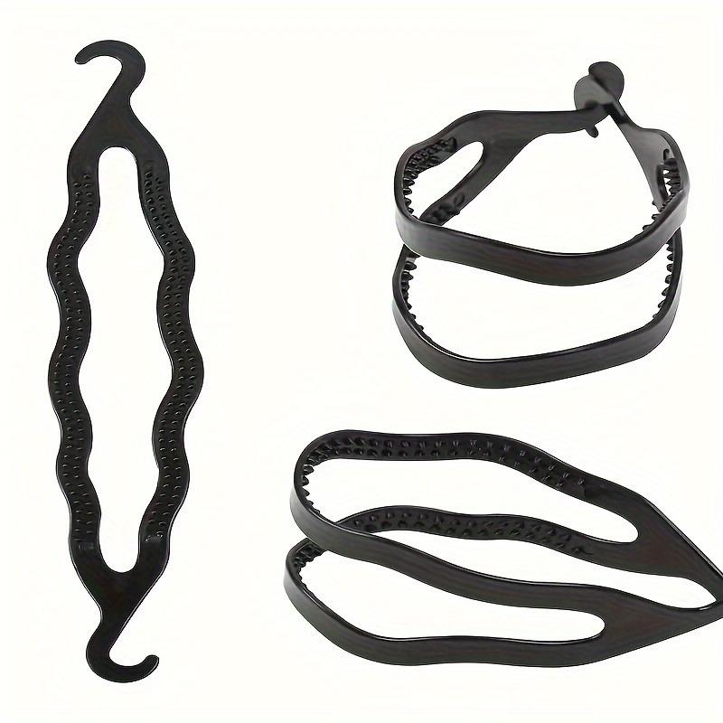 Roll Hair Styler Instant Buns Curls Twists for Wet Dry Hair, Plastic Curling Tool with Double-Headed Design for Home Salon Use