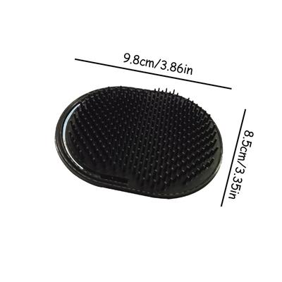 1PC Peine Cepillo para Cabello de Hombre Masajeador del Cuero Cabelludo Cepillo para Barba Negro Juego de Cepillos para Champú Peine para Dedos Herramientas Portátiles de Bolsillo para el Cabello