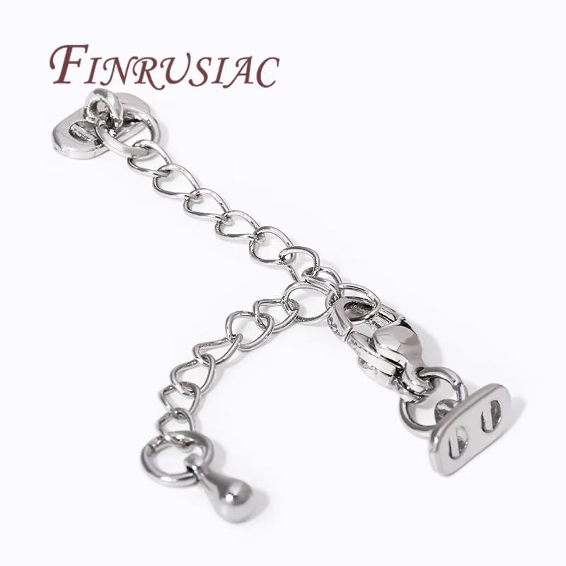 2 Sizes 18K Gold Plated Lobster Clasp with Extension Chain Connector For Jewelry Making,DIY Multi-row Pearl Necklace Accessories