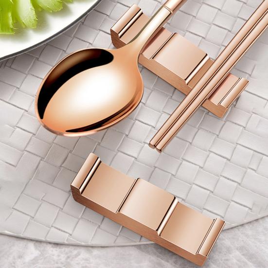 Nerezová podložka na hůlky Potravinová podložka na nože Snadné čištění Držák na příbory proti otiskům prstů ve stylu Palace