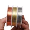 0.4mm Thick Silvery/Golden Color Copper Wire for Bracelet Necklace DIY Colorfast Beading Wire Jewelry Cord String for Craft Making