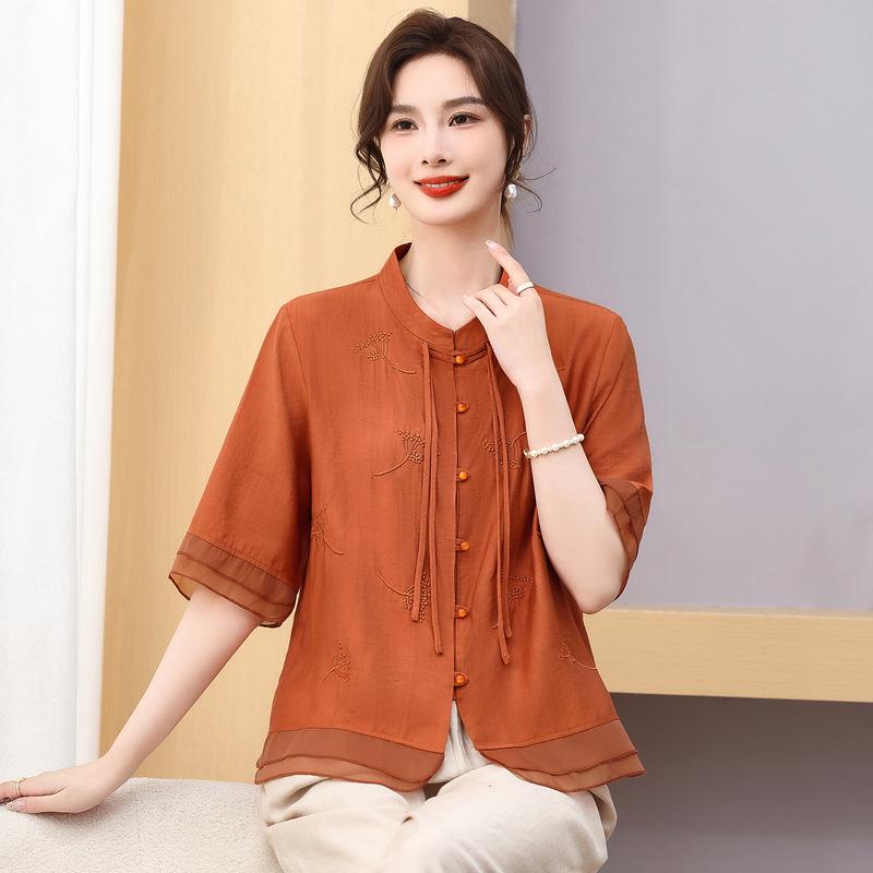 

2026 Summer Stylish Chiffon Top & Shorts Set for Young Moms 4XL (135-150 jin)