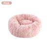 Round Donut Dog and Cat Bed Long Hair Cuddle Removable Machine Washable Pet Pillow Bed for Small Pets