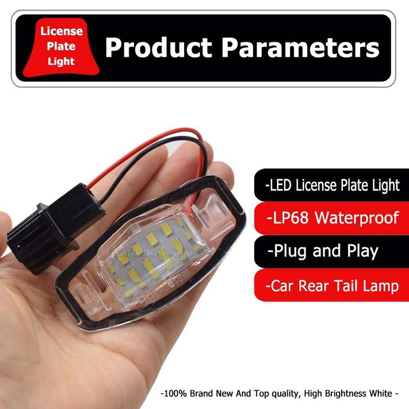 LED Kennzeichenleuchte Weiß Für Honda Civic 01-15 Accord 4D 03-17 Odyssey 00-04 Pilot 03-08 Acura MDX RL TSX RDX TL ILX