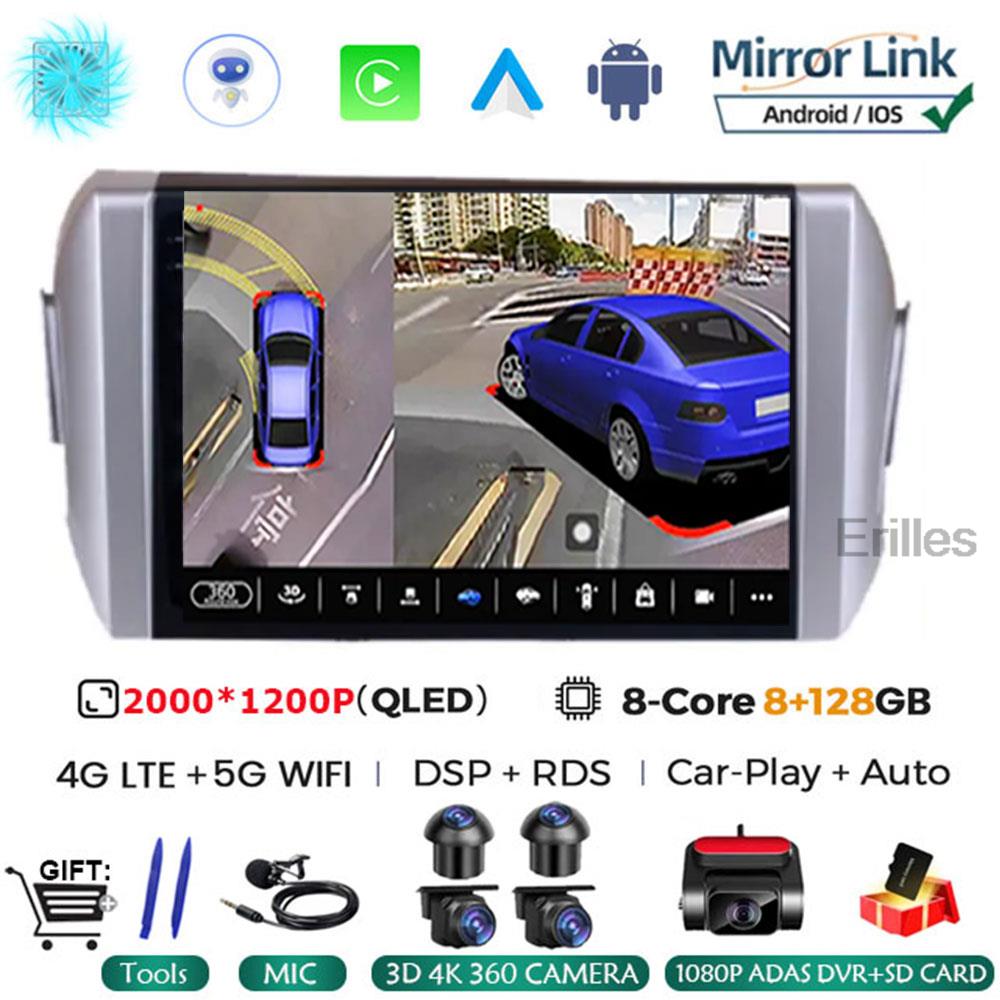 Android 14 Carplay&Auto WIFI+4G For Toyota Innova 2 2015 - 2022 Car Radio Multimedia Player Stereo Navigation GPS NO DVD 2DIN