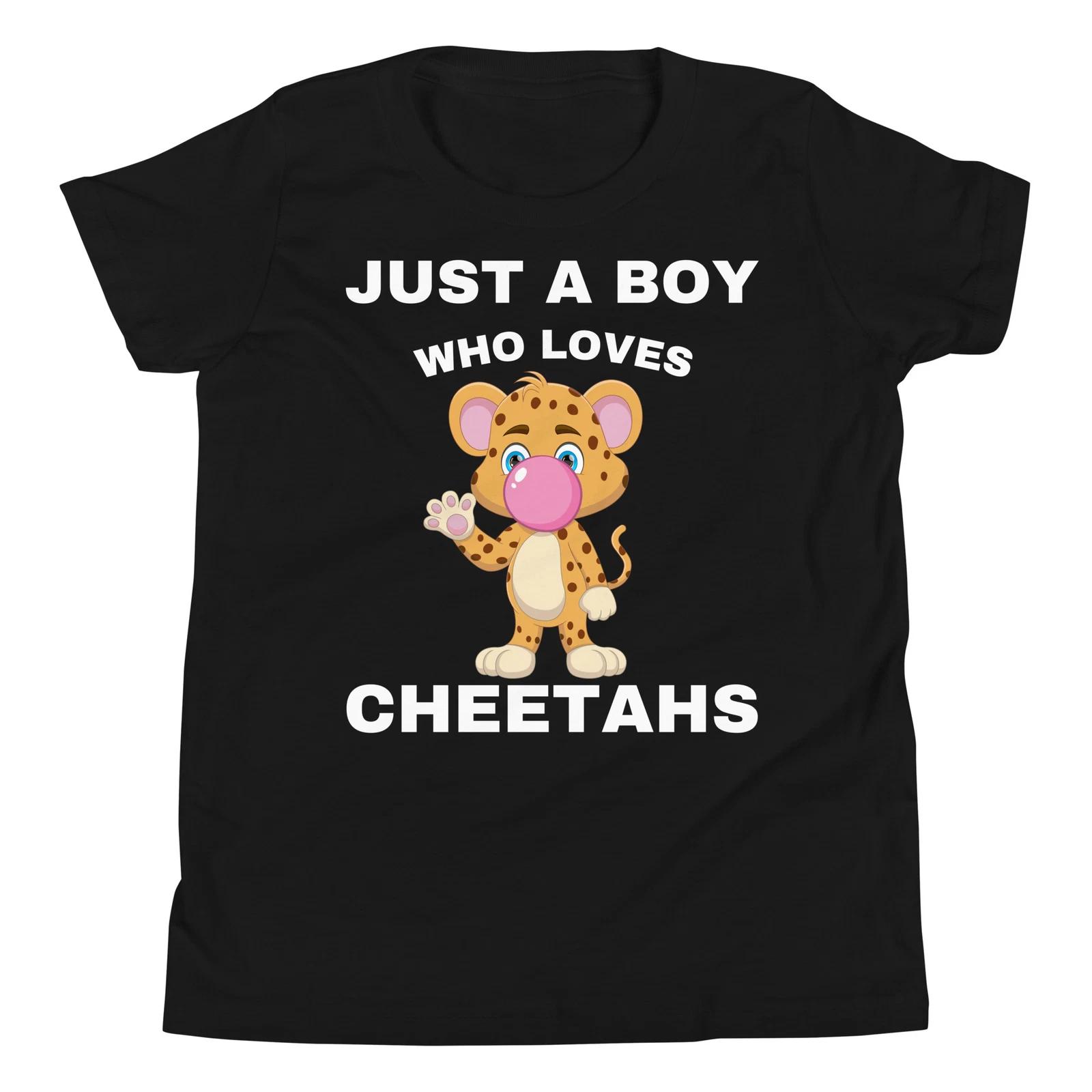 

Just A Boy Who Loves Cheetahs Baby Cheetah Blowing a Bubble Youth T-Shirt 120