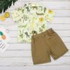 0-5 jahre alte kinder kurzarm set Sommer neue jungen cartoon hemd casual shorts zwei-stück set Baby Nette Kleidung