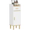 Narrow Bathroom Cabinet With Adjustable Shelf White