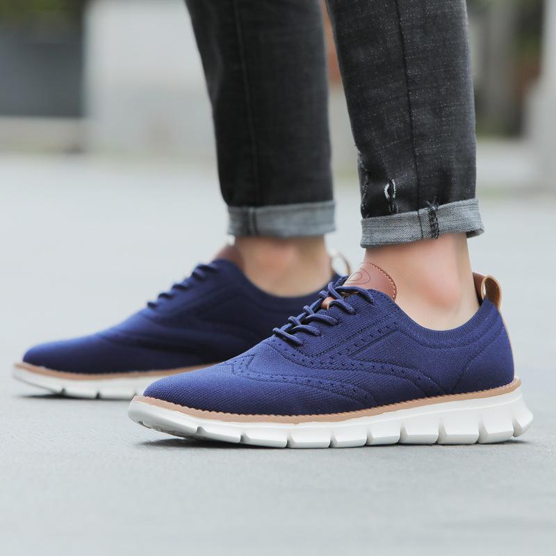 Spring Summer New Shoes for Men Casual Sport Shoes Breathable Knit Mesh Sneaker Street Fashion Slip-on Loafers