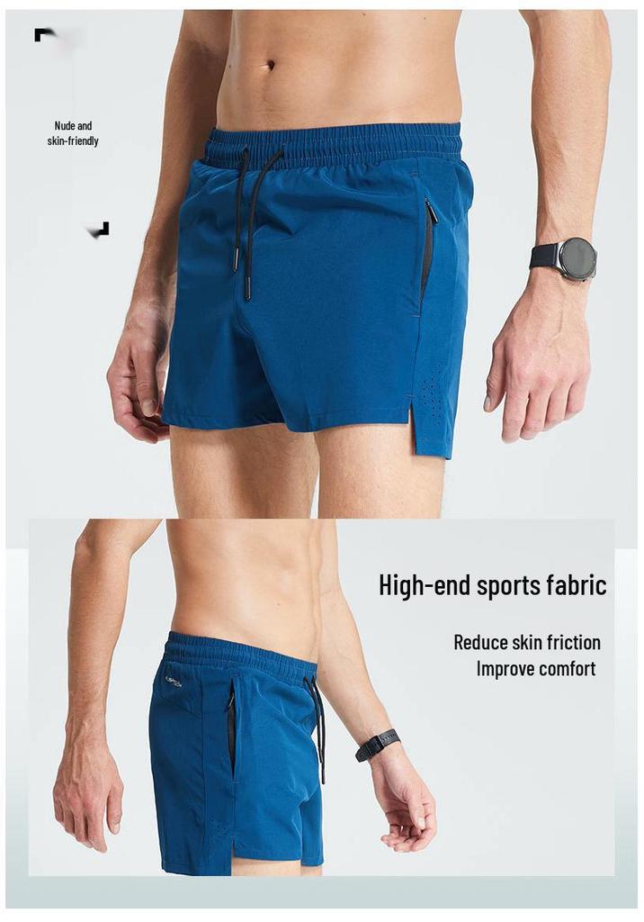 Men's Quick-Dry Mesh Running Shorts, 3/4 Length, Stretch & Breathable for Marathon Fitness