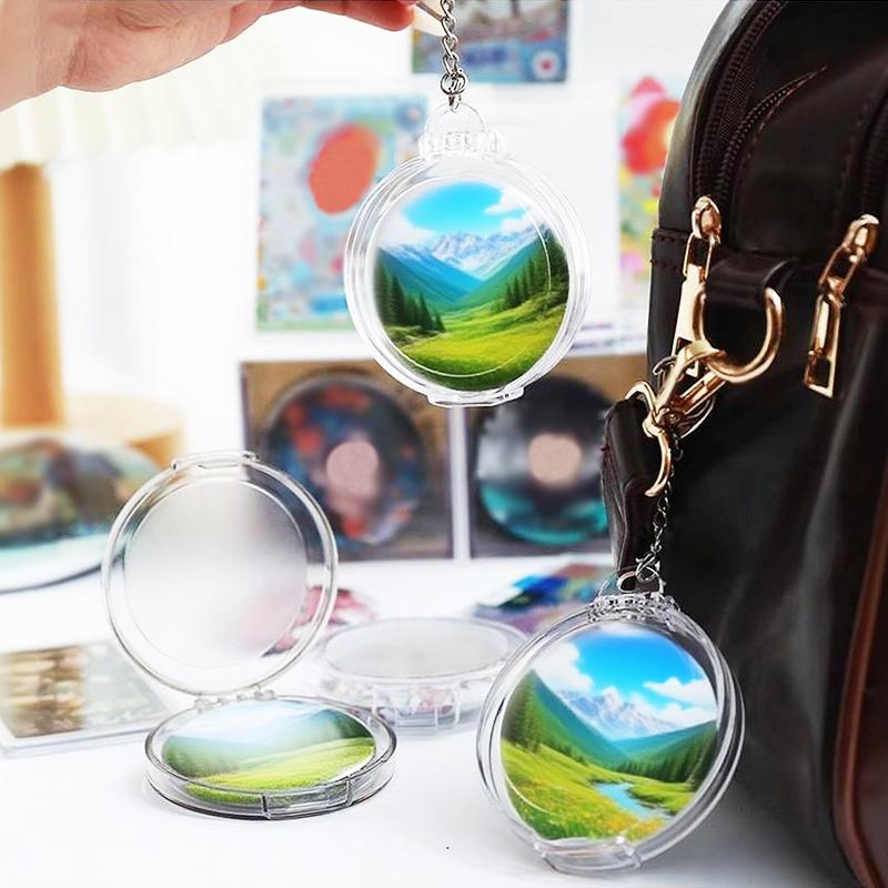 1 ST Aufbewahrung Anime Merchandise Tasche Anhänger Pixiv Kunststoff Sammelbox Transparent Tragbar Button Stern Schutzhülle