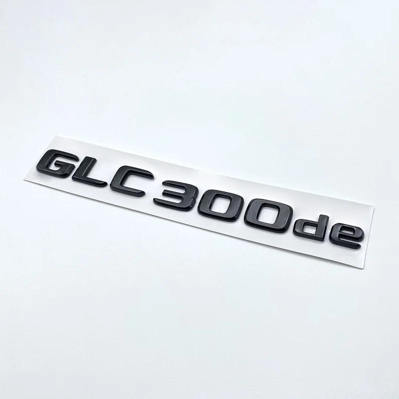 3D ABS Chrome Black Letters GLC300de GLC300e GLC350e GLC400e 4Matic Emblem for Mercedes-Benz GLC X253 Car Trunk Logo Sticker PI1