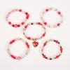 5pcs/set Acrylic Beads Romantic LOVE Pendant Colorful Stone Wristband Bracelet  Hand Decoration