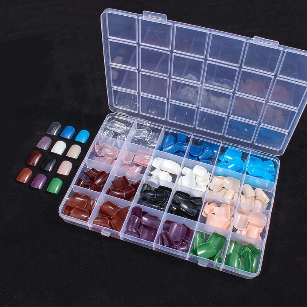 288pcs Short False Nails Round Nail Tips Detachable Fake Nails  for DIY