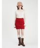 Furfur Feather Trim Rib Knit Top RWNT245051 IVR Women's