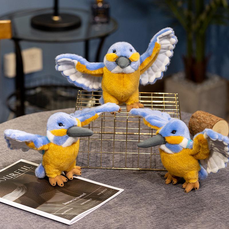 Cross-Border Kingfisher Plush Toy - Realistic Bird Simulation 20cm
