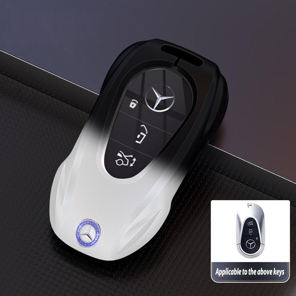 Fashion Ziny Alloy Car Key Case Cover Shell for Mercedes Benz AMG A B C E S Class W204 W205 W210 W212 W213 W176 W463 GLC GLB GLE
