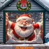 Christmas decoration background: Happy Santa Claus outdoor shooting decoration background banner