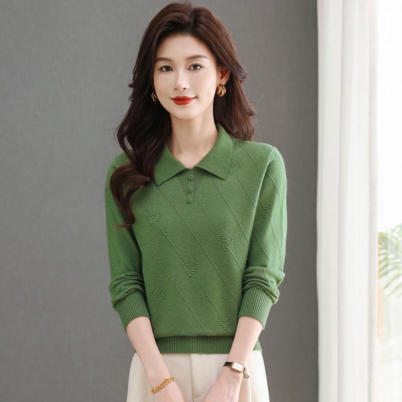SNOWFLYING Women's Elegant Collared Knit Pullover