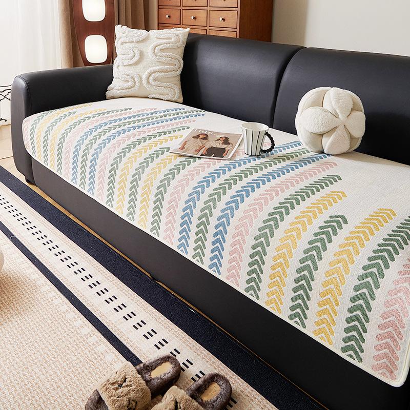 

New Sofa Cushion, Universal In All Seasons, Fashionable And Simple Fixed Straight Row Sofa, Seat Cushion Backrest Light Luxury 70*70cm