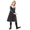 New Children's Girls Halloween Adams Costume Party Stage Costume Long Black Dress