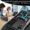 Magnetický kovový držák prstenu Kryt pro ZTE Blade A75 A55 A35 Nubia Focus Neo 3 Neo2 Posuvný objektiv Fotoaparát Nárazuvzdorný Armor Tvrdé pouzdro